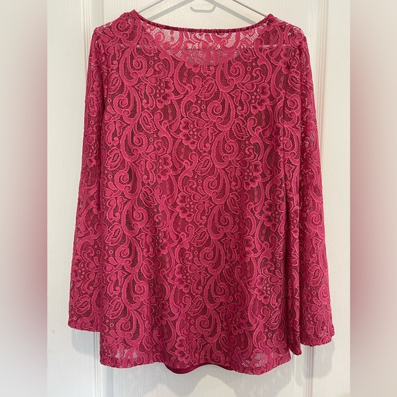 Pink 2-piece tank and lace shirt - Picture 2 of 5